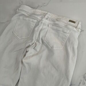 Liverpool Boyfriend Jeans‎ Womens 10 White Cropped Distressed Raw Hem Y2K Chic